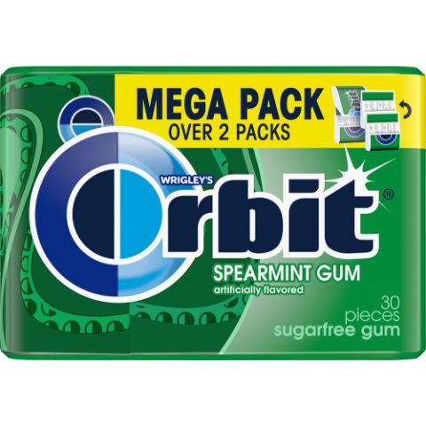 Order Orbit Sugar Free Gum Spearmint 30 Pieces food online from 7-Eleven store, Stockton on bringmethat.com