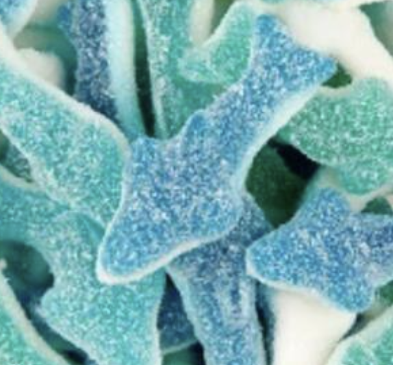 Order Sour Blue Gummy Sharks food online from The Sweet Shop Nyc store, New York on bringmethat.com