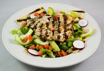 Order Crispy Tortilla Salad with Chicken Salad food online from Tamales store, Highland Park on bringmethat.com