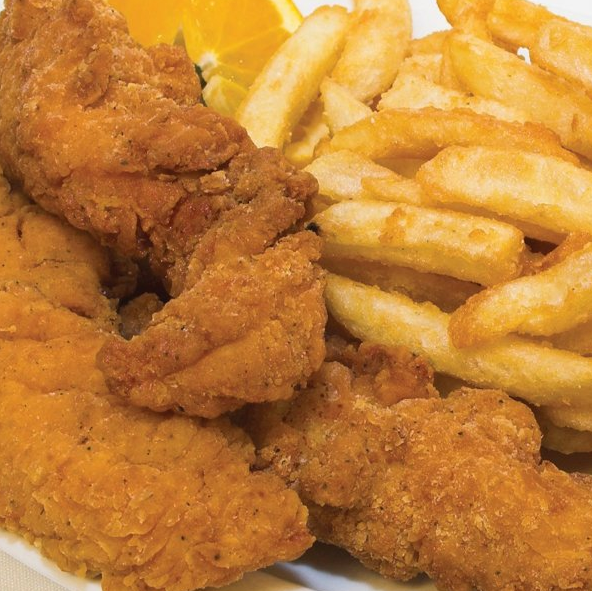 Order 3 Pieces Chicken Strips with Crispy Fries food online from Pizza Boli store, Gaithersburg on bringmethat.com