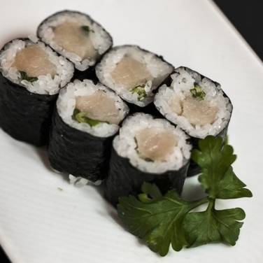 Order Yellowtail and Scallion Roll food online from The Little Kitchen of Westport store, Westport on bringmethat.com
