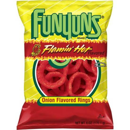Order Funyuns Flamin' Hot Big Bag food online from IV Deli Mart store, Goleta on bringmethat.com