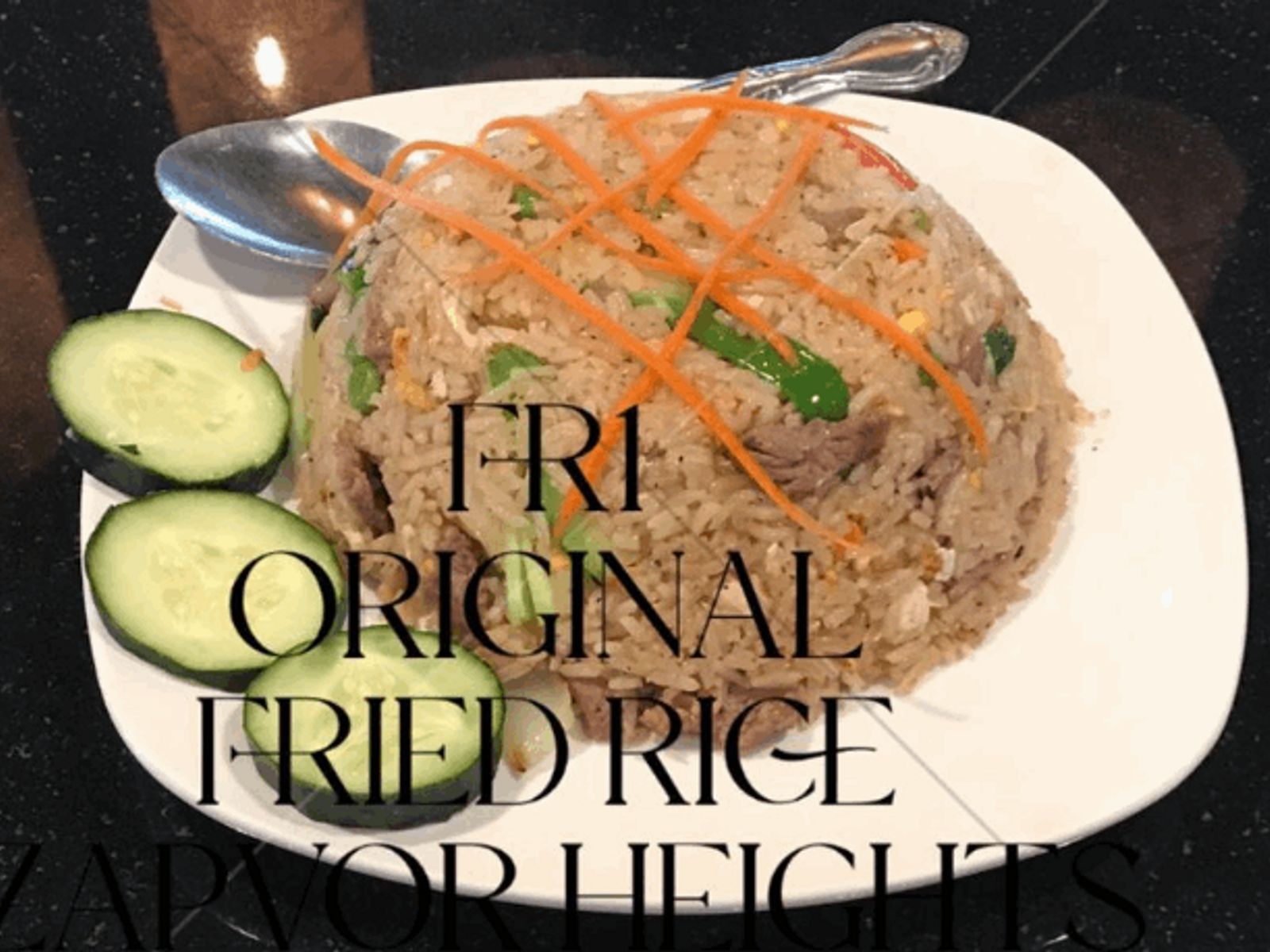 Order FR1 Original Fried Rice food online from Thai Spice Restaurant store, Houston on bringmethat.com
