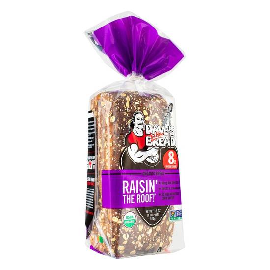Order Dave's Killer Bread · Organic Raisin' The Proof Bread (18 oz) food online from United Supermarkets store, Plainview on bringmethat.com