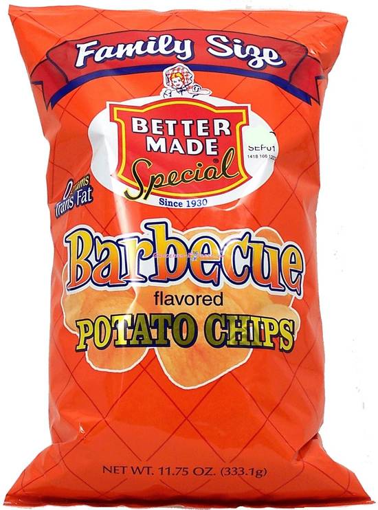 Order Better Made Barbecue Flavored Potato Chips Family Size food online from Deerings Market store, Traverse City on bringmethat.com