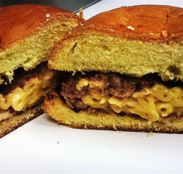 Order Stuffed Mac and Cheese Burger food online from Pigs On A Wing store, Lindenhurst on bringmethat.com