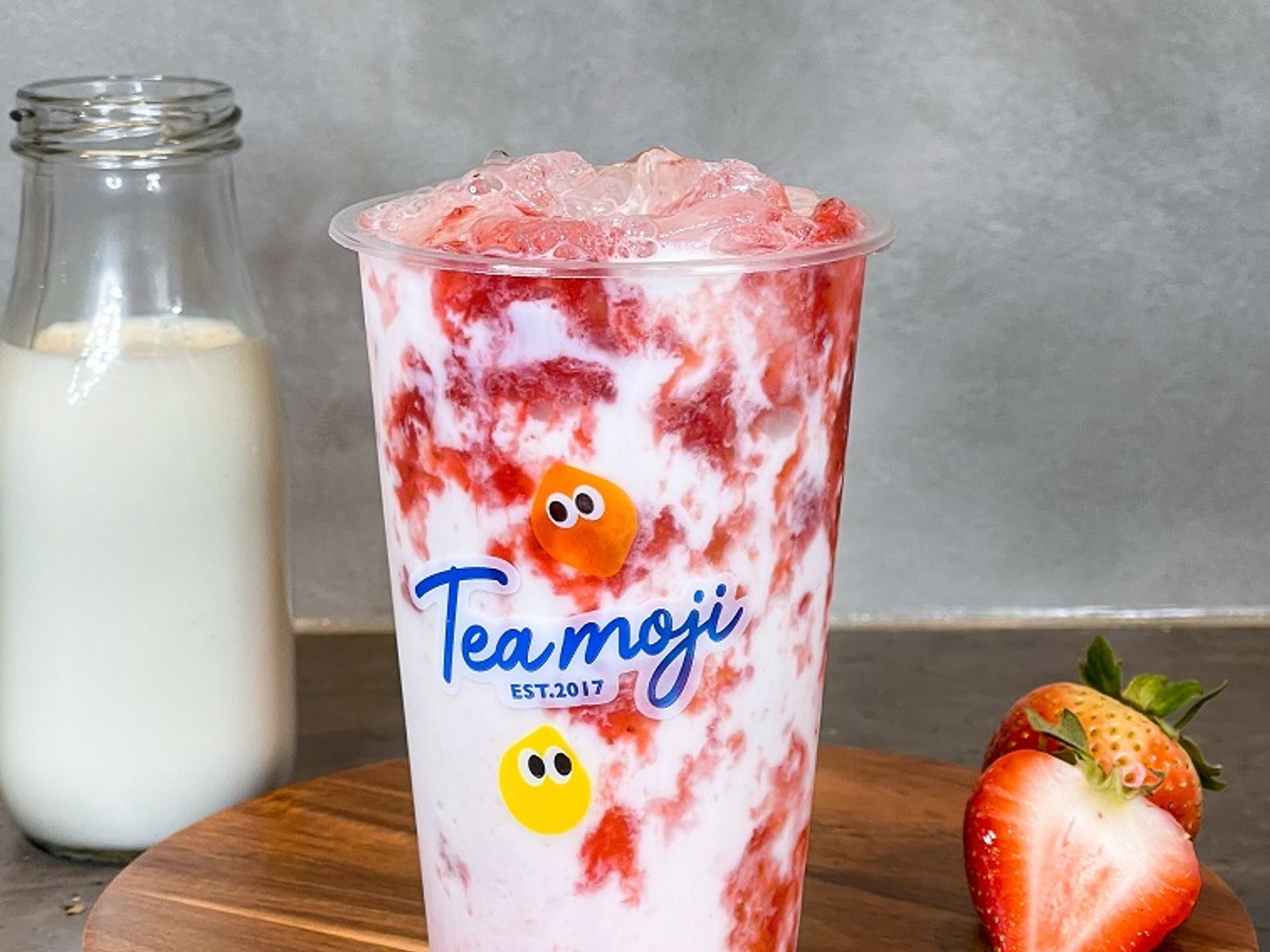 Order C7 Strawberry Milk C7 草莓脏脏奶 food online from Teamoji store, Champaign on bringmethat.com