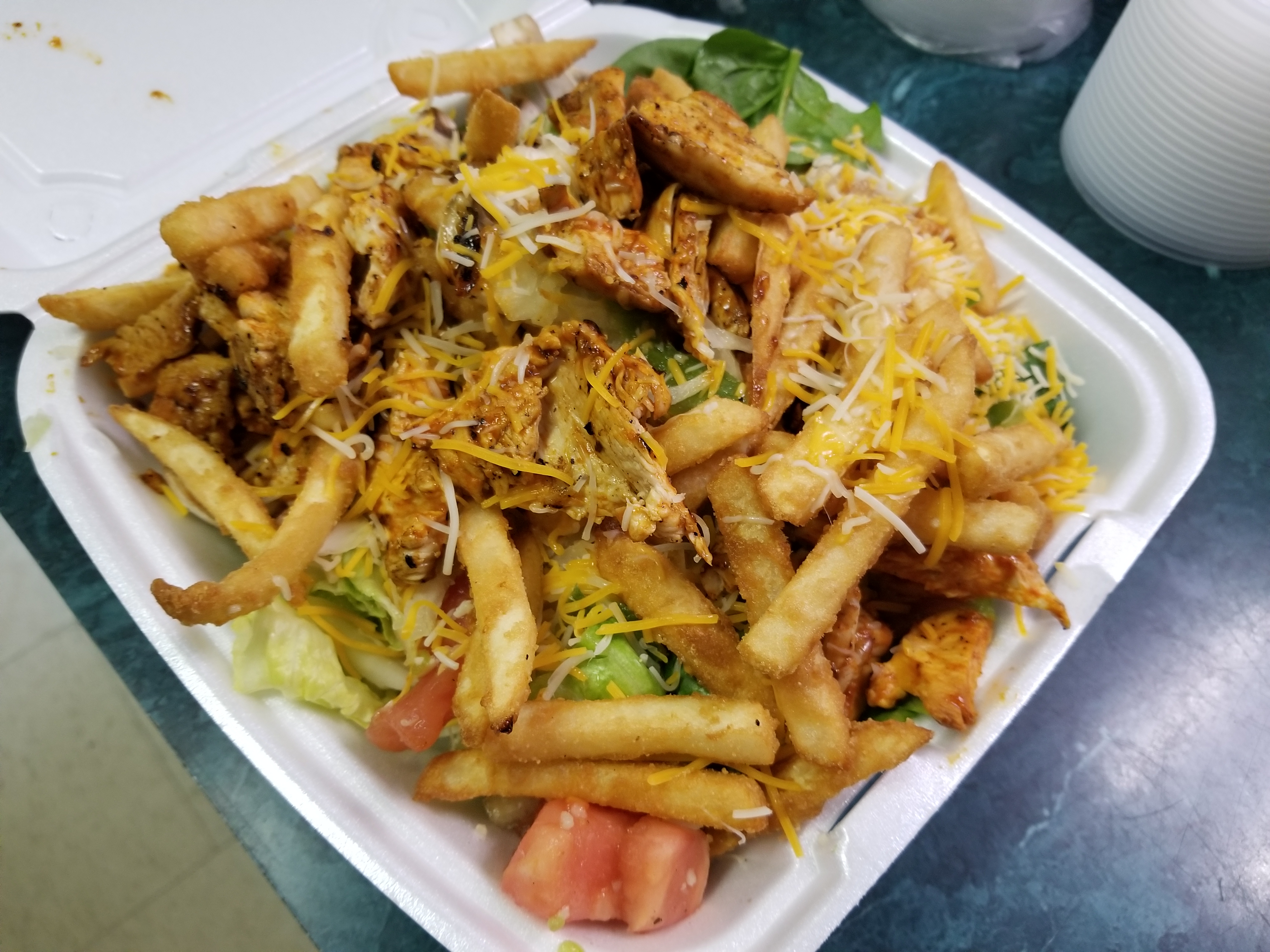 Order Plain, BBQ or Buffalo Chicken Salad food online from J&J Family Restaurant store, Pittsburgh on bringmethat.com
