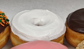 Order Vanilla Frosted Donut food online from Honey Dew Donuts store, Beverly on bringmethat.com