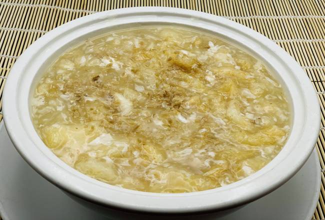 Order Fish Maw Soup with Sun Dried  Scallop food online from Peony Seafood Restaurant store, Oakland on bringmethat.com
