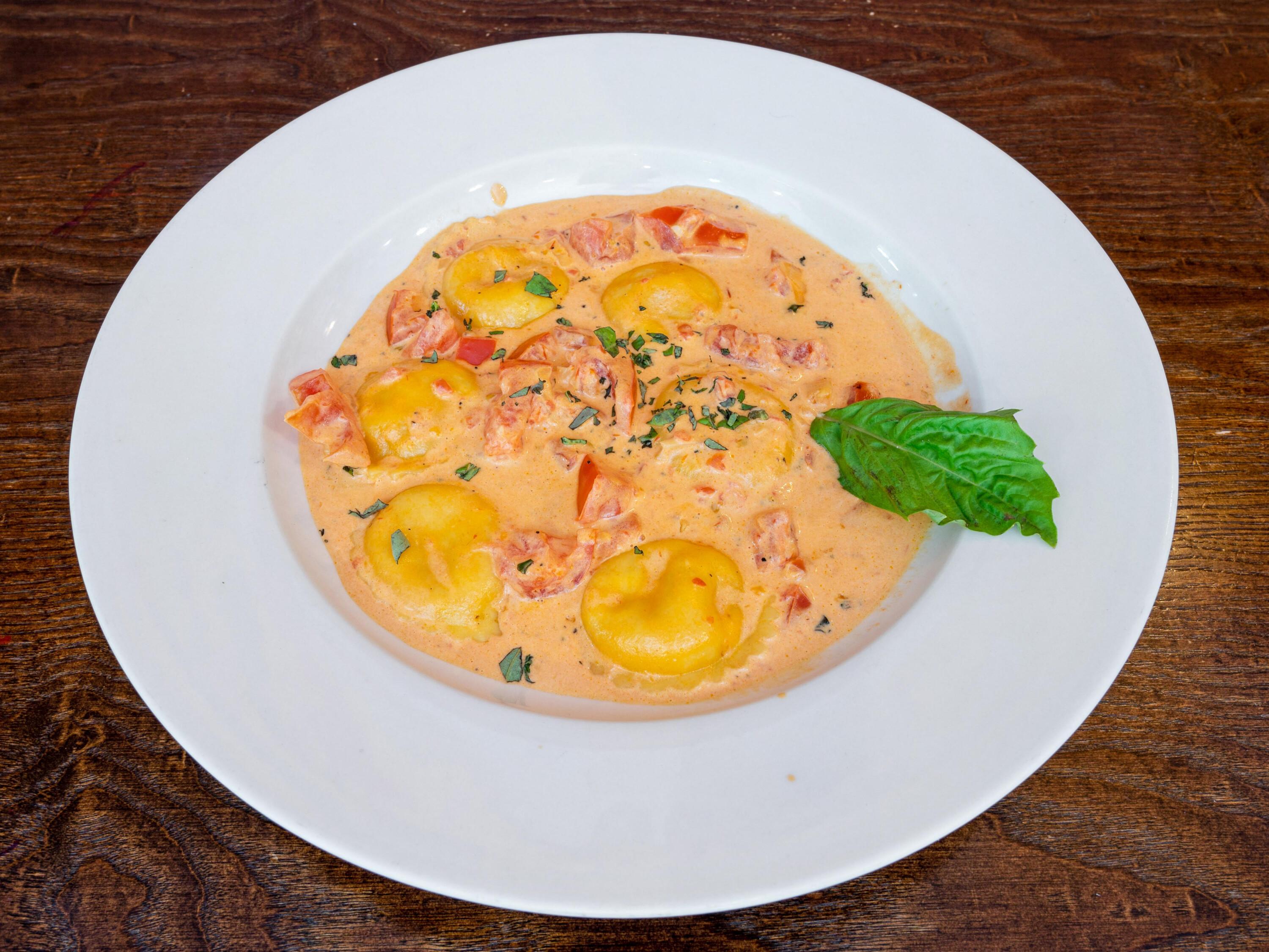 Order Lobster Ravioli alla Filetto di Pomodoro with shrimp food online from Primo Pizza store, Wayne on bringmethat.com