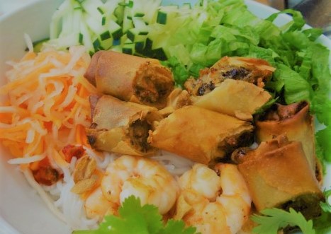 Order N12. Bun Cha Gio Tom  food online from Pho Saigon Express store, Escondido on bringmethat.com