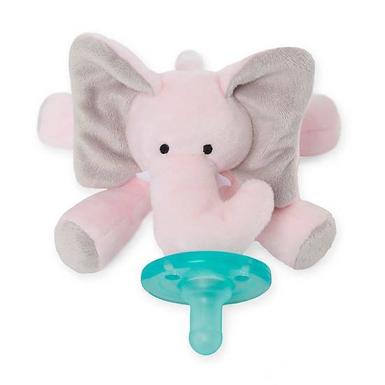 Order WubbaNub™ Size 0-6M Elephant Infant Pacifier in Pink/Grey food online from Bed Bath & Beyond store, Lancaster on bringmethat.com