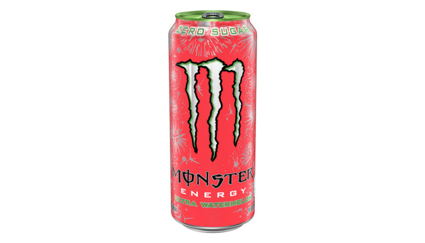 Order Monster Ultra Watermelon Energy Drink 16oz Can food online from Rancho Liquor store, Thousand Oaks on bringmethat.com