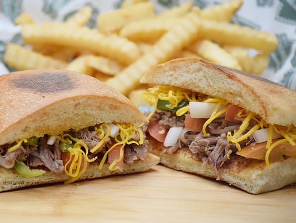 Order Beef Torta food online from Federico's Mexican Food store, Phoenix on bringmethat.com
