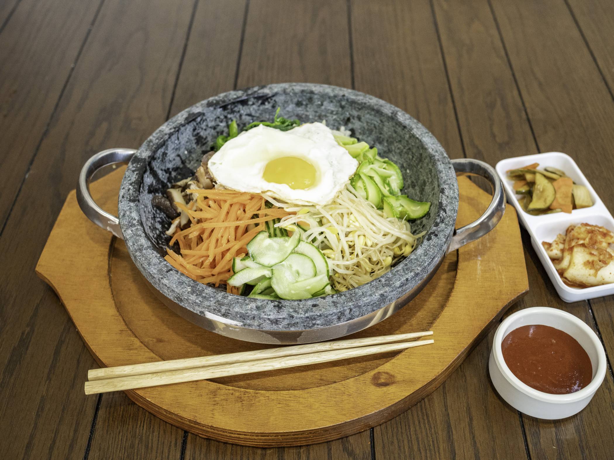 Order 2. 비빔밥 Bibimbap food online from Woori Korean Restaurant store, Brooklyn on bringmethat.com