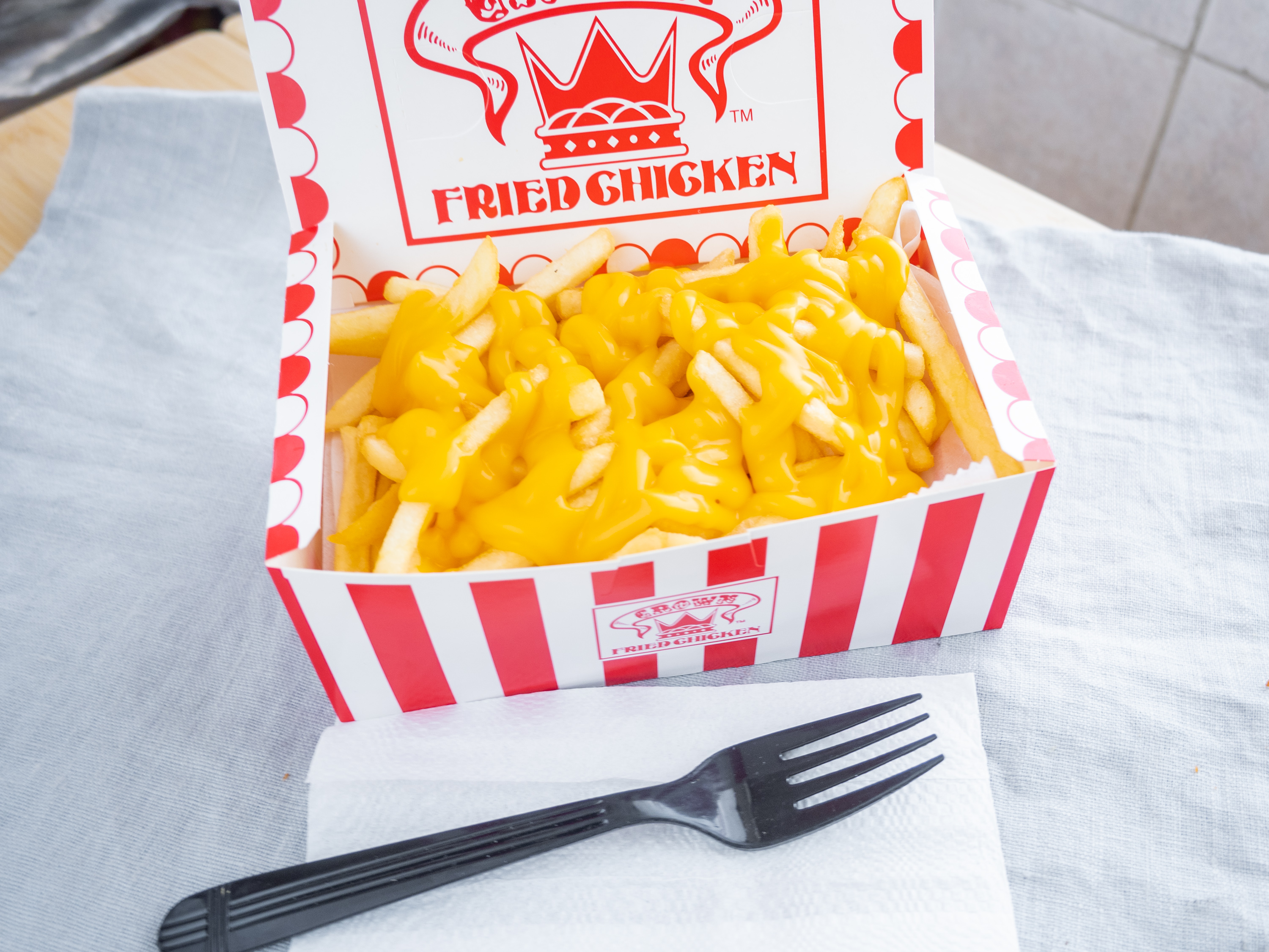 Order Cheese Fries food online from Crown Fried Chicken store, Burlington on bringmethat.com