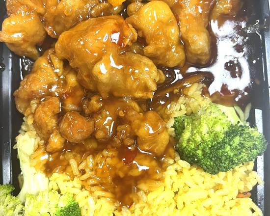 Order Orange Chicken Platter food online from Super China Buffet store, Indianapolis on bringmethat.com