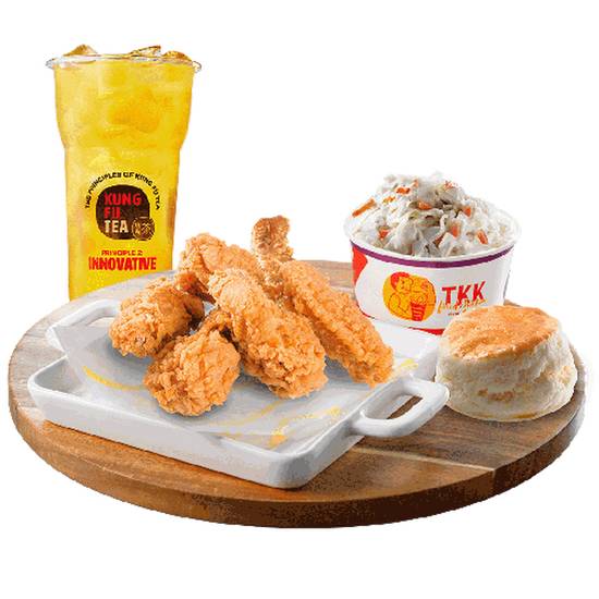 Order TKK Wings Combo (4pc/6pc) food online from Kung Fu Tea & Tkk Fried Chicken store, Williamsburg on bringmethat.com