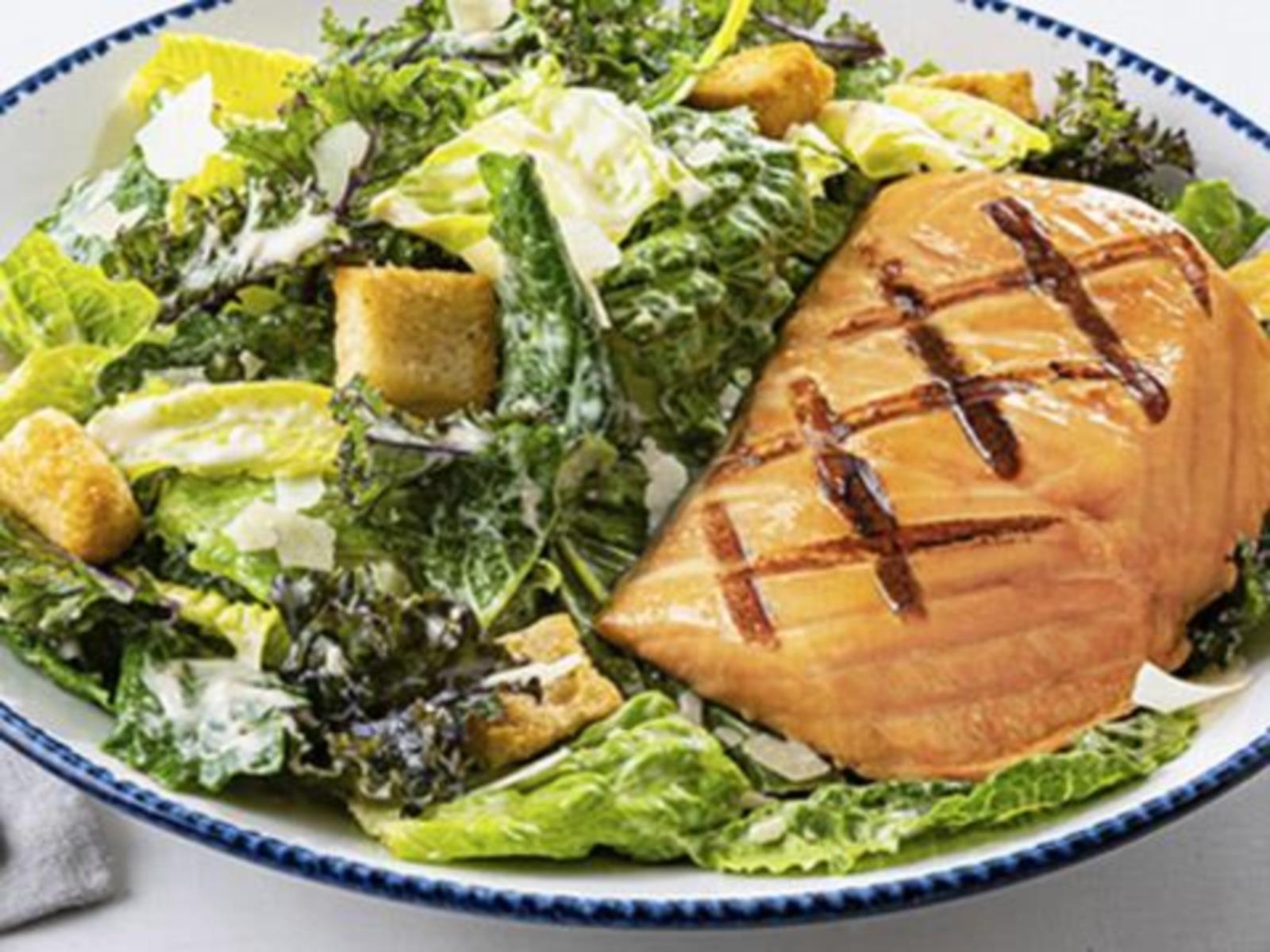 Order Classic Caesar Salad With Grilled Salmon** food online from Red Lobster store, Houston on bringmethat.com