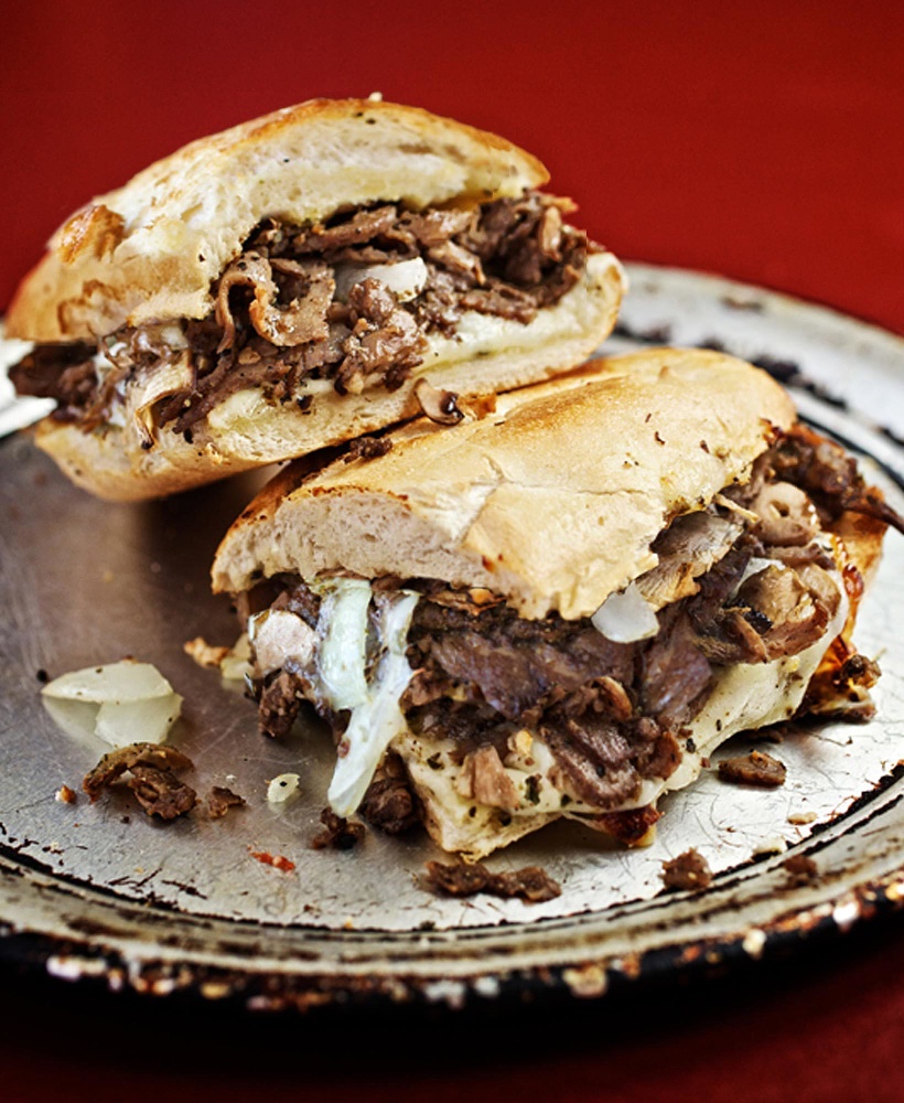 Order Philly Cheesesteak Sandwich food online from DoubleDave's Pizzaworks store, San Antonio on bringmethat.com