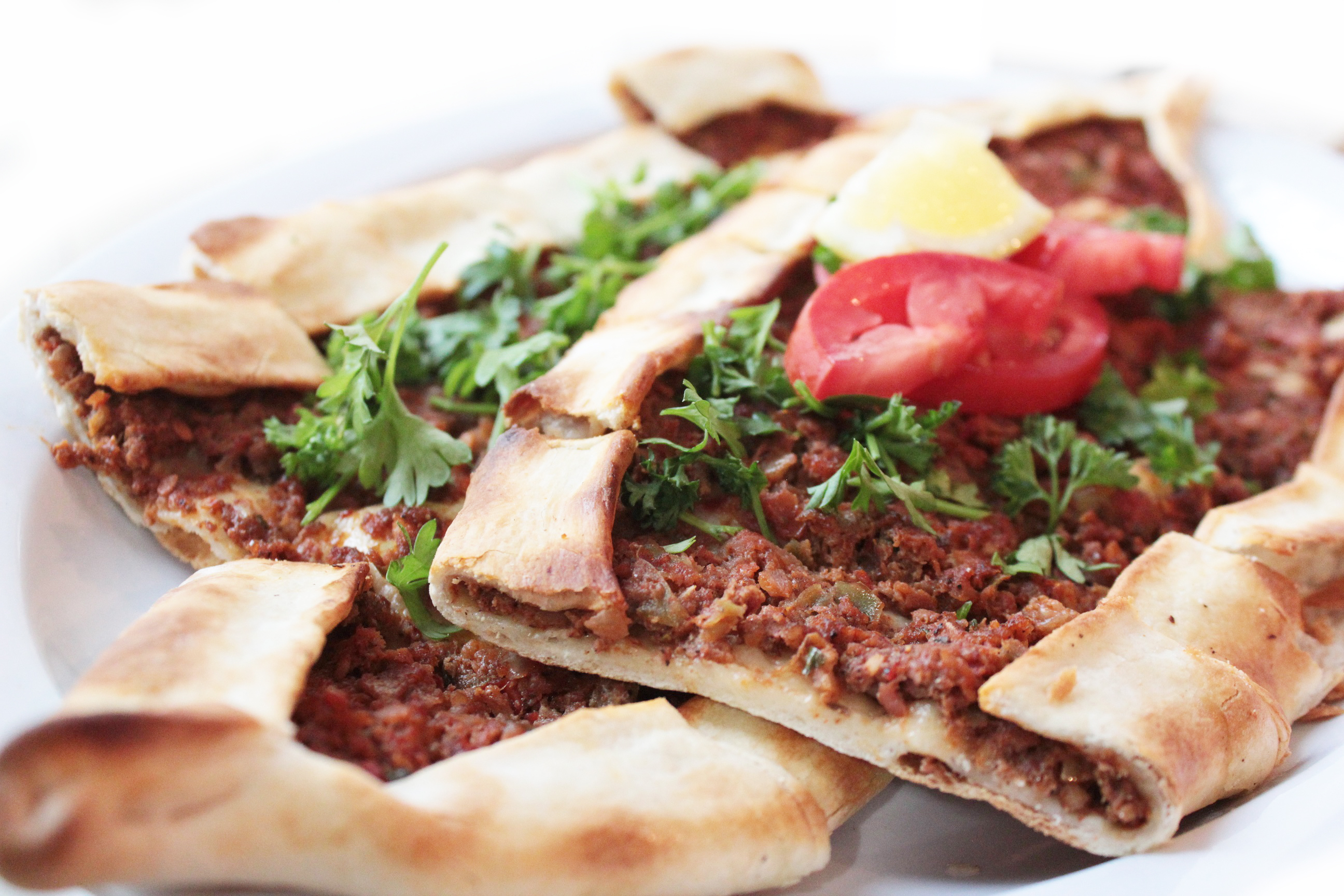 Order Ground Beef Pizza food online from Baghdad Gyro store, Beaverton on bringmethat.com