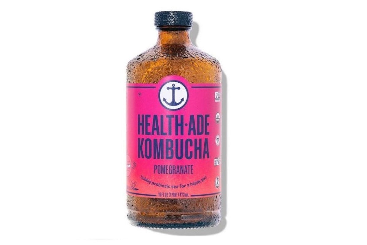 Order Healthade Pomogranate Kombucha food online from Original Chopshop store, Plano on bringmethat.com