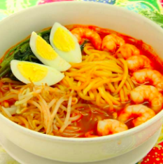 Order 85. Prawn Mee Soup food online from Satay malaysian cuisine store, Hoboken on bringmethat.com