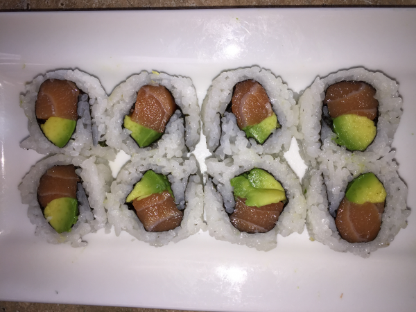 Order 10 Piece Salmon Avocado Roll food online from Jazz Sushi Bar store, New Orleans on bringmethat.com