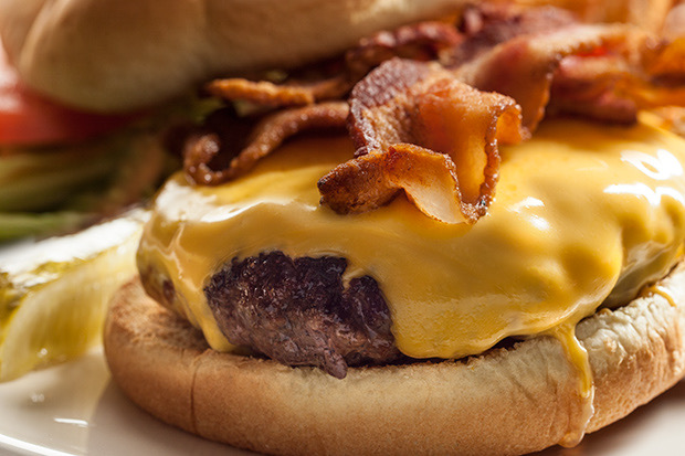 Order 1/2 Pound Bacon Cheese Burger & Soda food online from Parkway family restaurant store, Madison on bringmethat.com