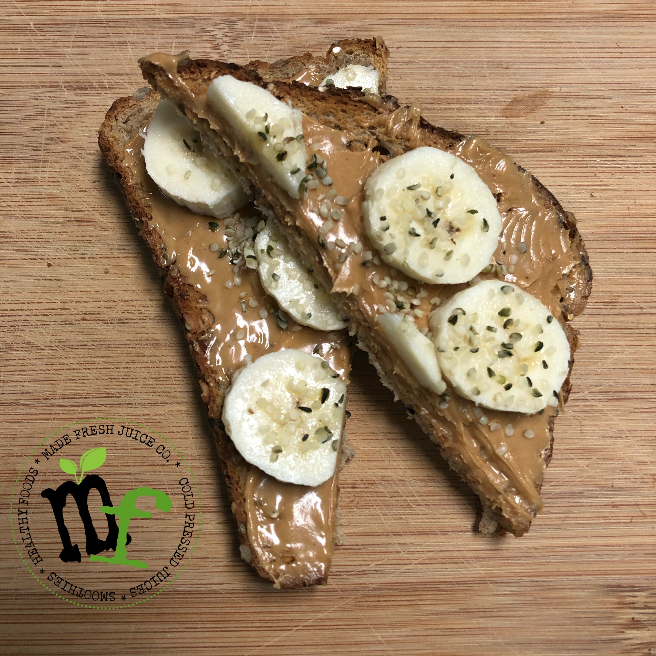 Order PEANUT BUTTER TOAST food online from Made Fresh Juice Co. store, McDonough on bringmethat.com