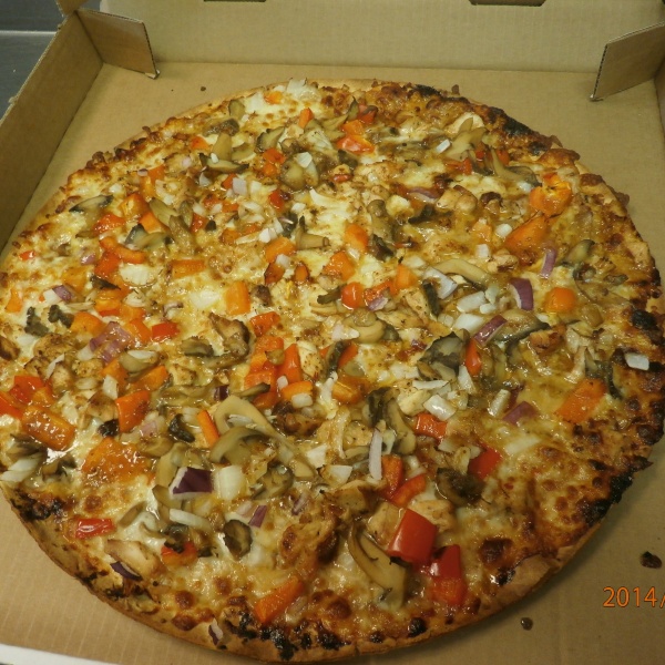 Order Chicken Parmesan Thin and Crispy Pizza food online from Amiccis Pizza store, Detroit on bringmethat.com