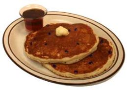 Order Two Blueberry Wheatcakes food online from George Webb store, Milwaukee on bringmethat.com