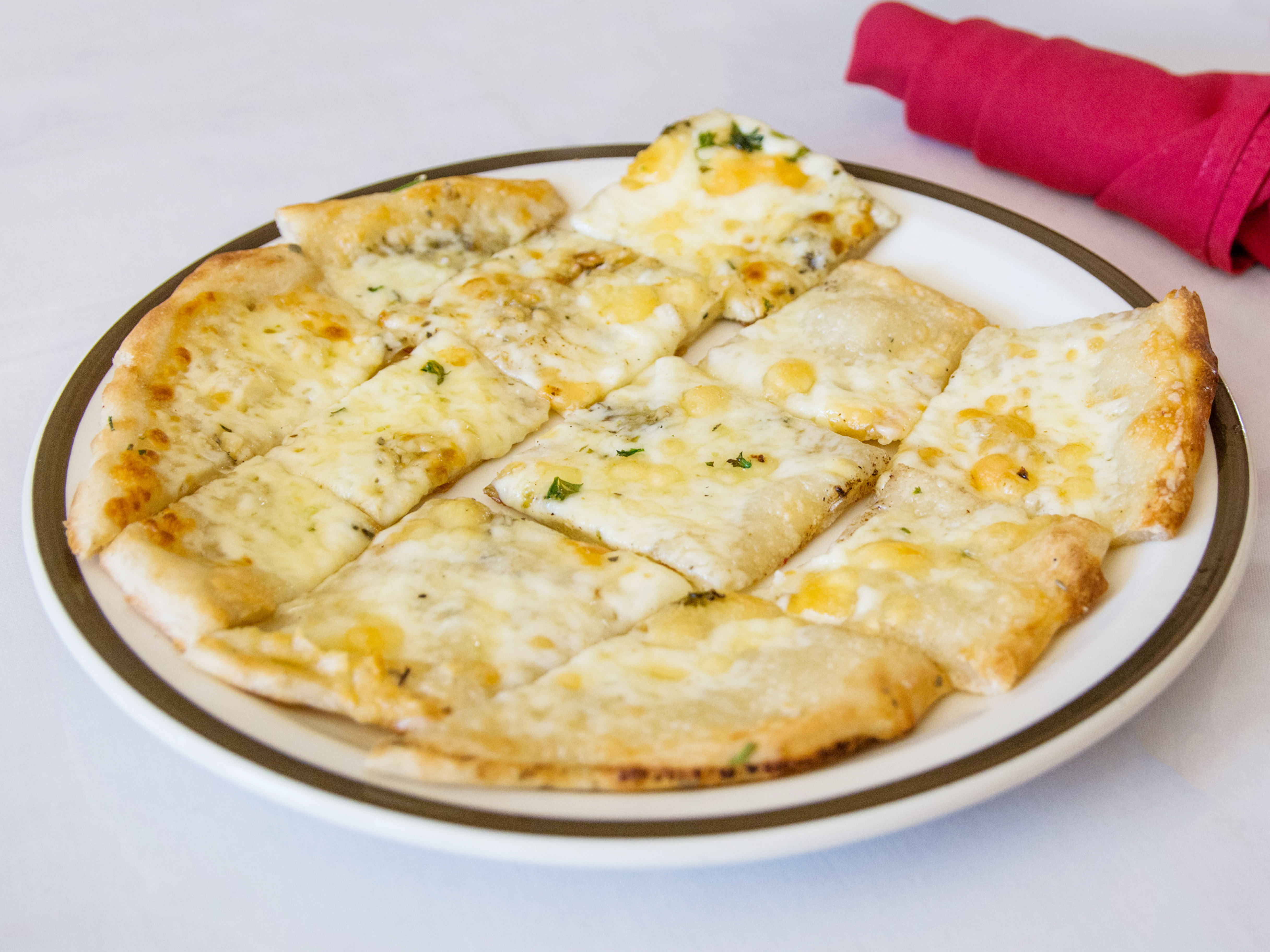Order White Pizza with Fontina Cheese food online from Vicino ristorante store, Silver Spring on bringmethat.com