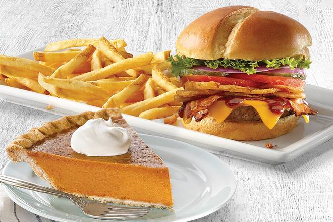 Order BBQ TANGLER BURGER COMBO* food online from Perkins store, Austintown on bringmethat.com