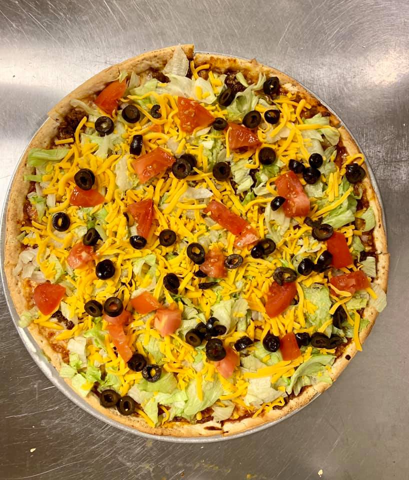 Order Taco Pizza food online from Beano's Pizza store, Hot Springs on bringmethat.com