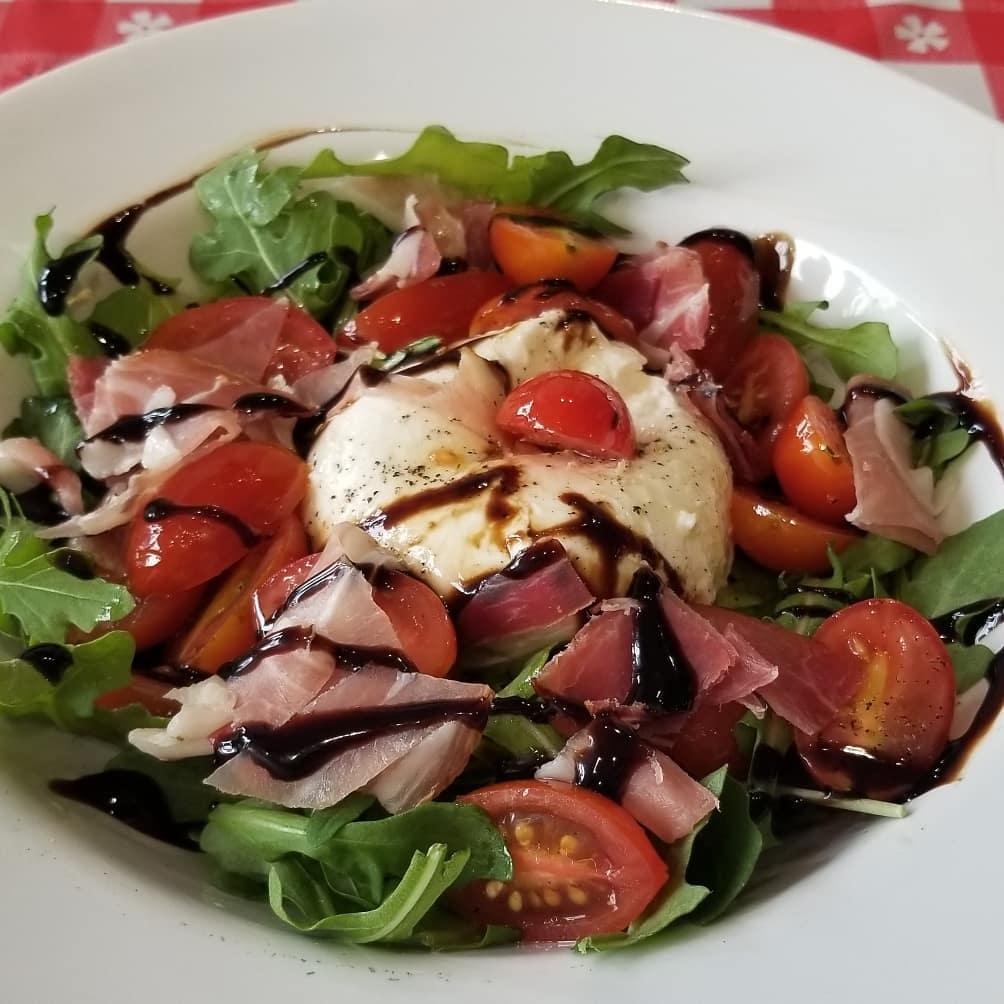 Order Burrata Antipasti food online from Outta Hand Pizza store, Westfield on bringmethat.com