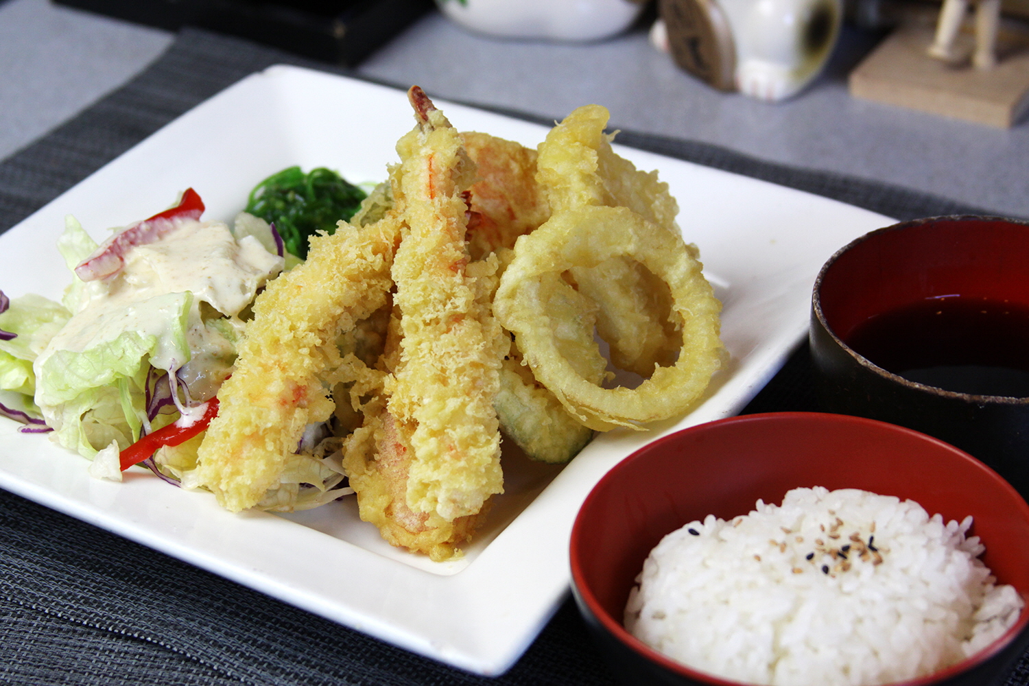 Order 19. 4 Pieces Shrimp Tempura food online from Kippu Japanese Cuisine store, San Francisco on bringmethat.com