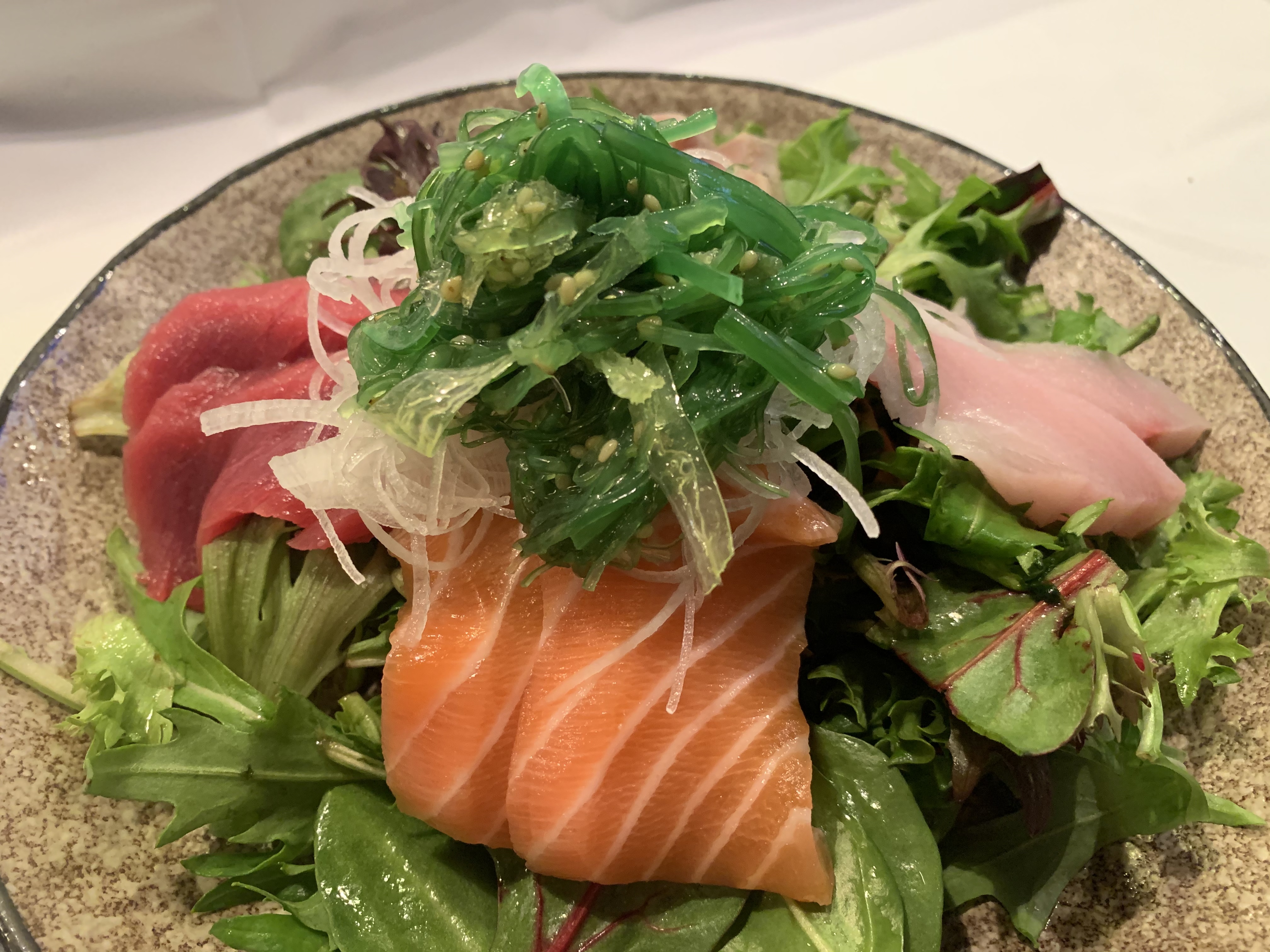 Order Sashimi Salad food online from Kaori Sushi store, Fullerton on bringmethat.com