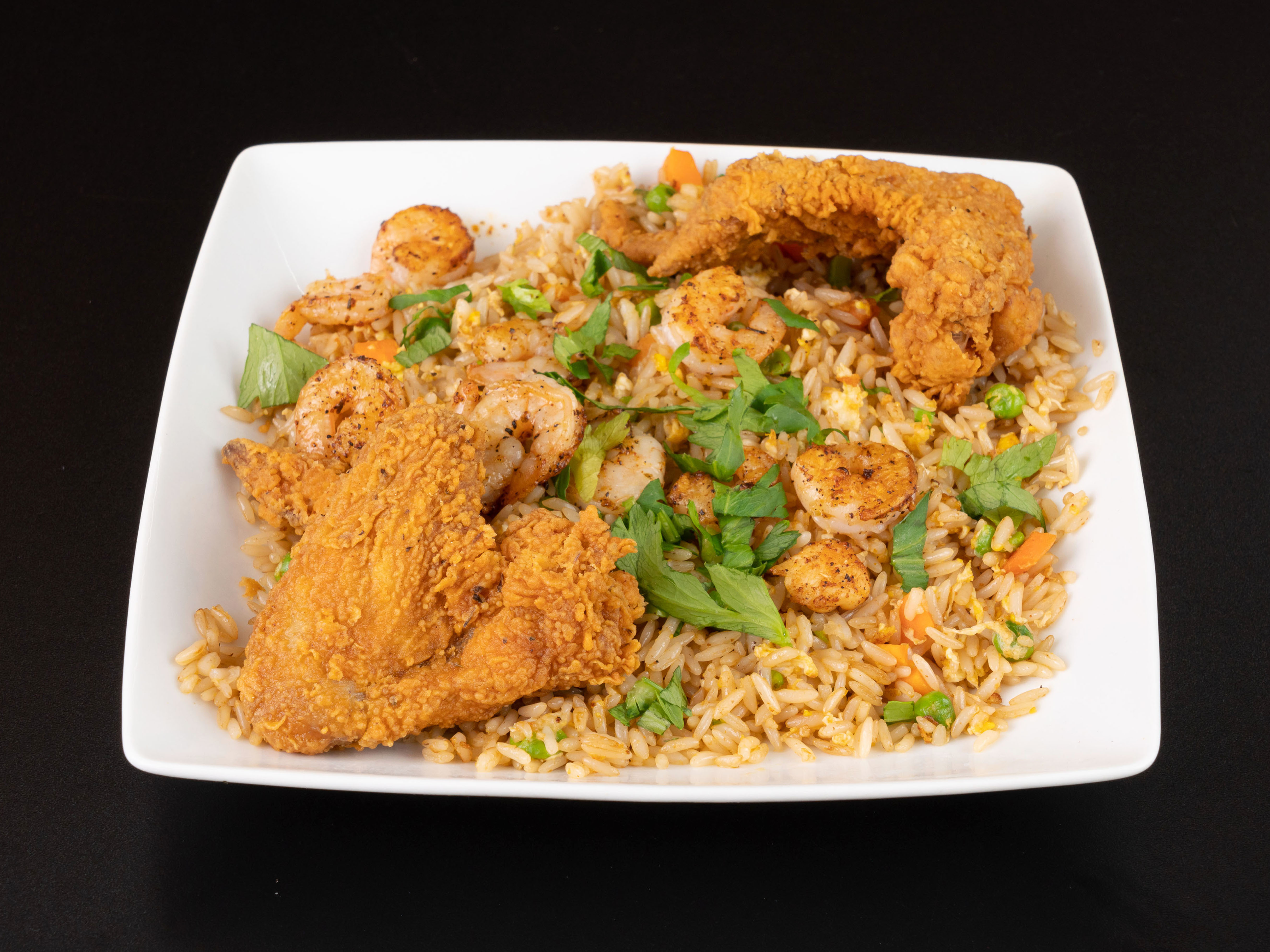 Order Shrimp Fried Rice and 2 Wings food online from Louisiana Famous Fried Chicken store, Desoto on bringmethat.com