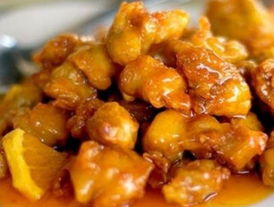 Order CS09. Orange Chicken food online from Dragon Palace Chinese Restaurant store, Davenport on bringmethat.com