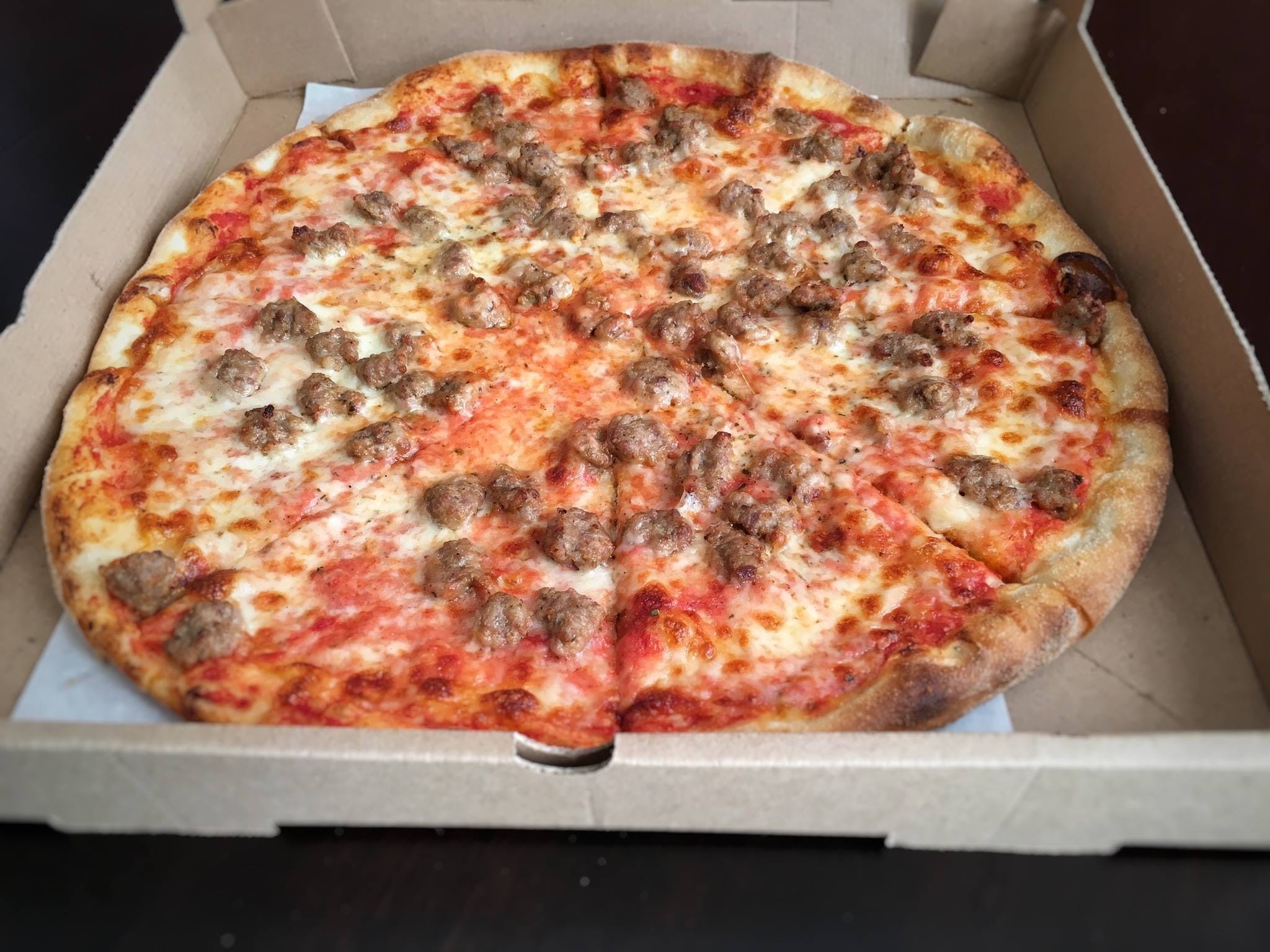 Order Meat Lover’s Pizza - 14" food online from Mario's Famous Pizza store, Elizabeth on bringmethat.com