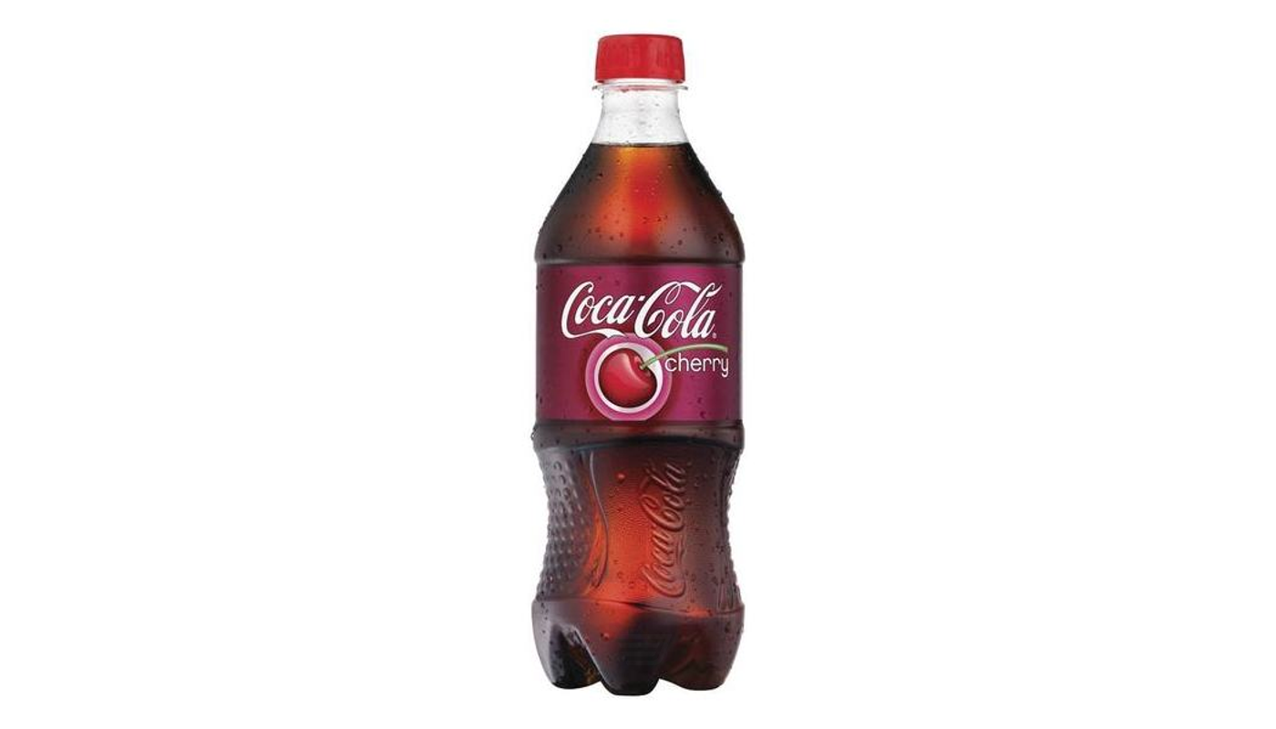 Order Coca-Cola Soda Cherry 20 oz Bottle food online from Oak Knoll Liquor store, Santa Maria on bringmethat.com