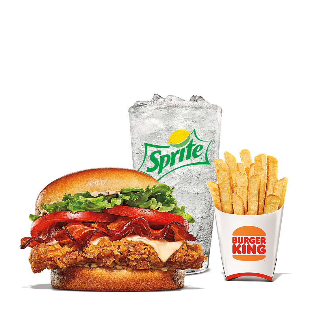 Order Bacon and Swiss Cheese Royal Crispy Chicken Sandwich Meal food online from Burger King store, Holmes on bringmethat.com