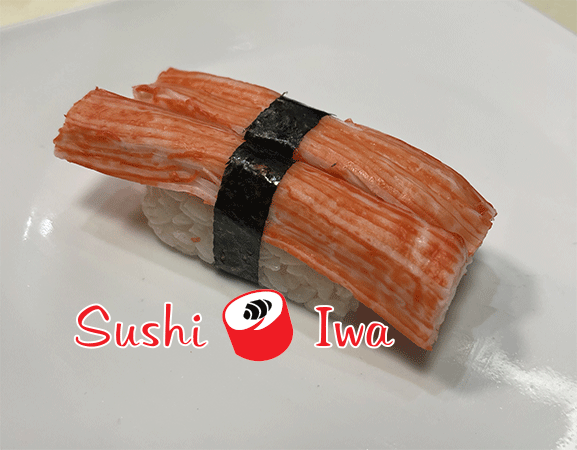 Order CRAB STICK NIGIRI food online from Sushi Iwa store, Apex on bringmethat.com