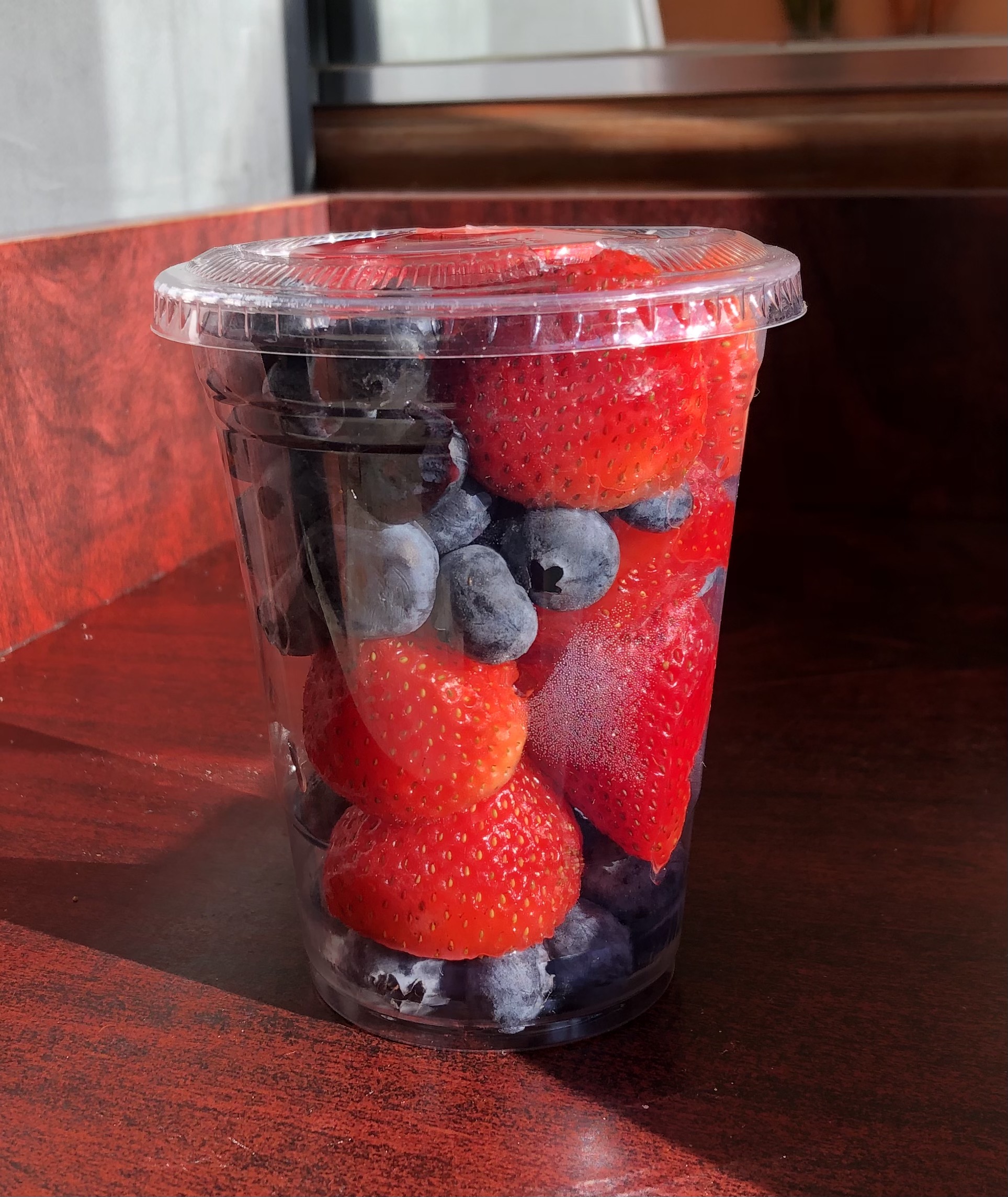 Order Strawberry and Blueberry Cup food online from Bagels and brew store, Astoria on bringmethat.com
