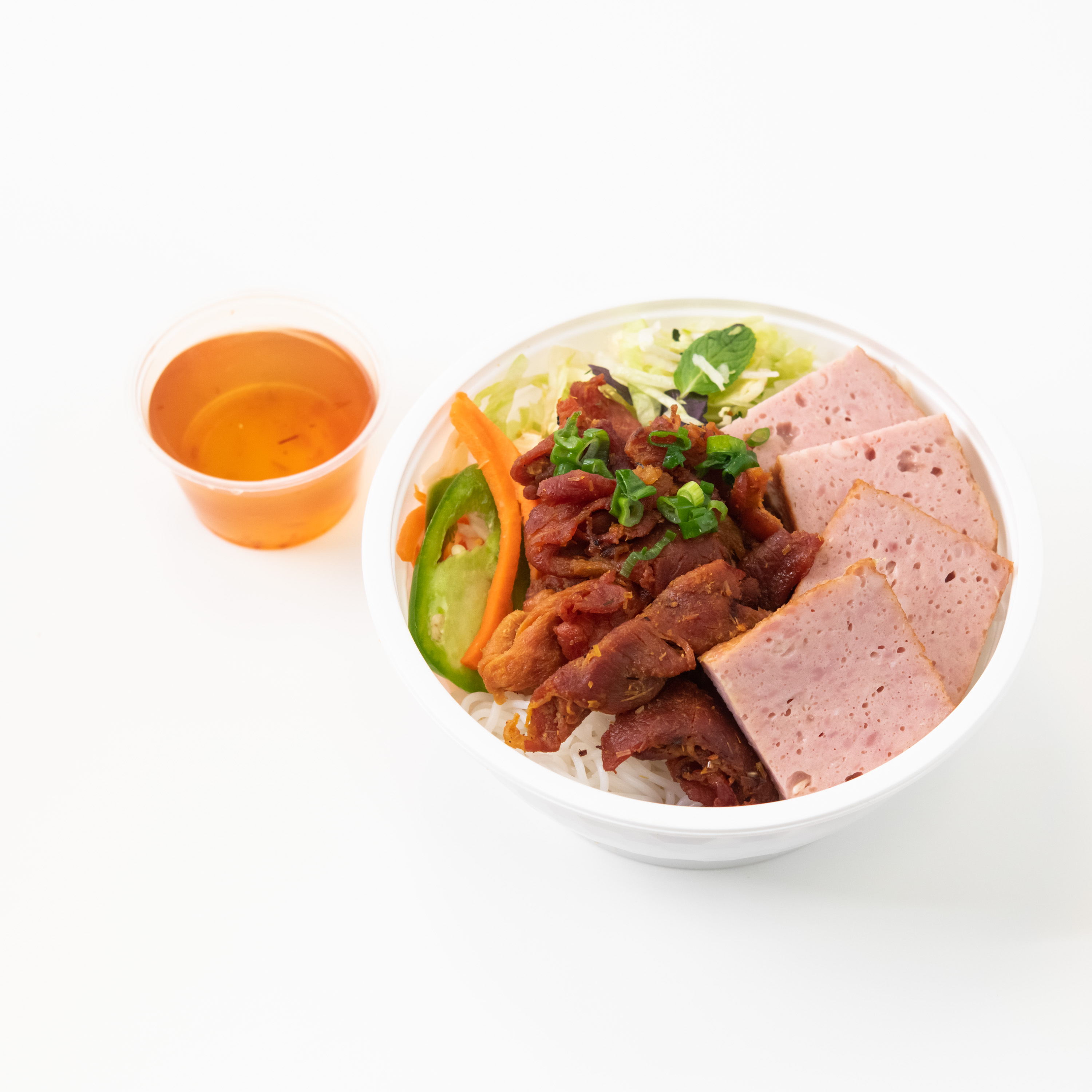 Order Vermicelli with Grilled Pork and Pork Sausage food online from Thh Sandwiches & Coffee store, Santa Ana on bringmethat.com