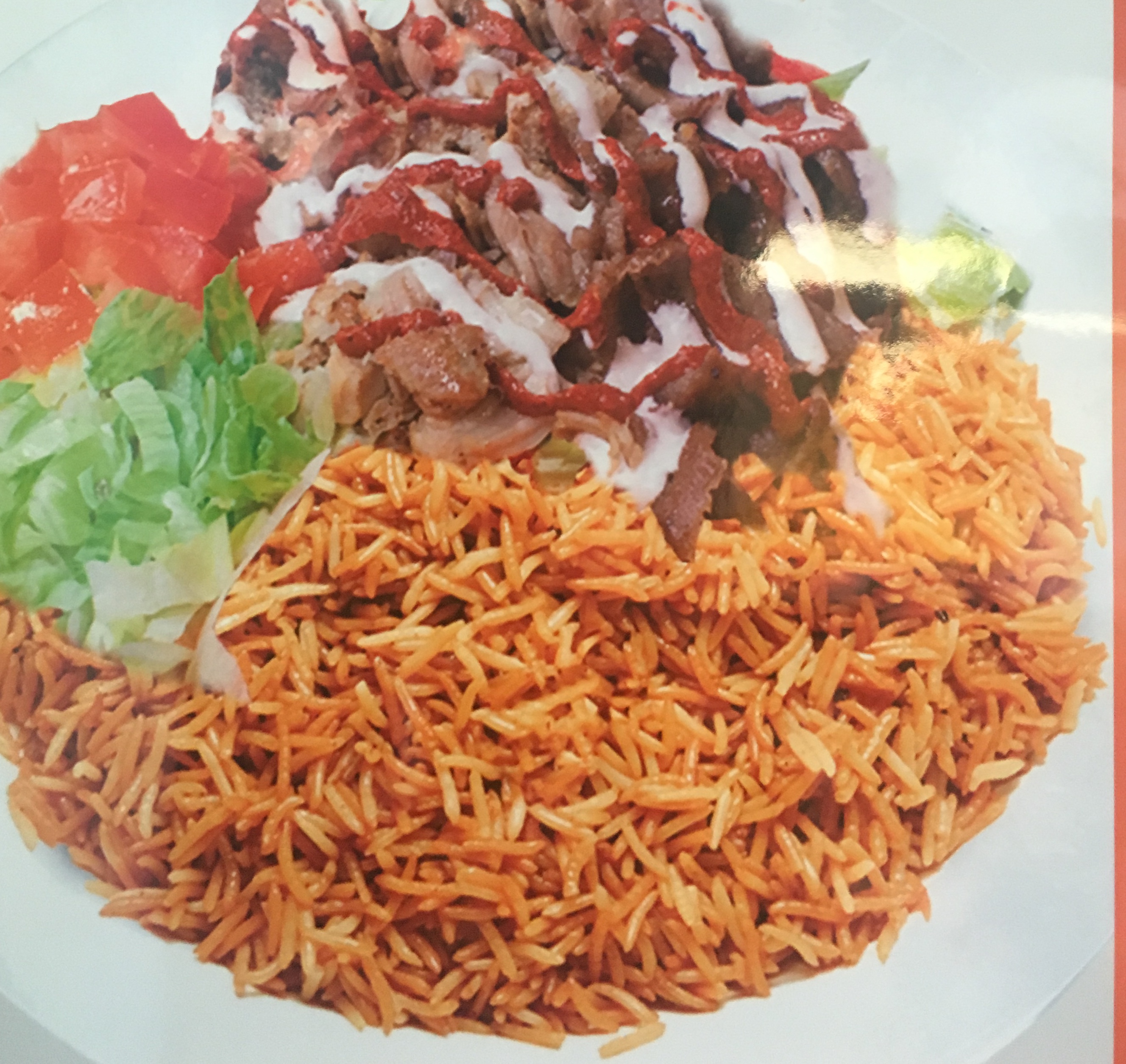 Order Gyro Rice Platter food online from Crown Fried Chicken & Pizza store, Brooklyn on bringmethat.com