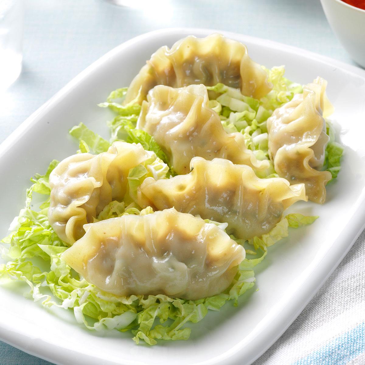 Order Steamed Dumplings food online from Twin dragon Chinese restaurant store, Los Angeles on bringmethat.com