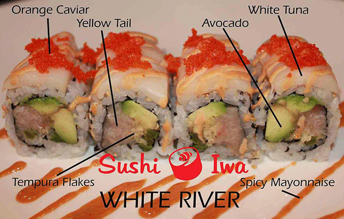 Order WHITE RIVER food online from Sushi Iwa store, Apex on bringmethat.com